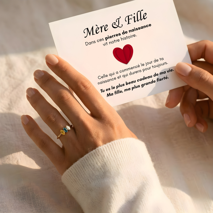 Bague Pierres de Naissance – Mère & Fille