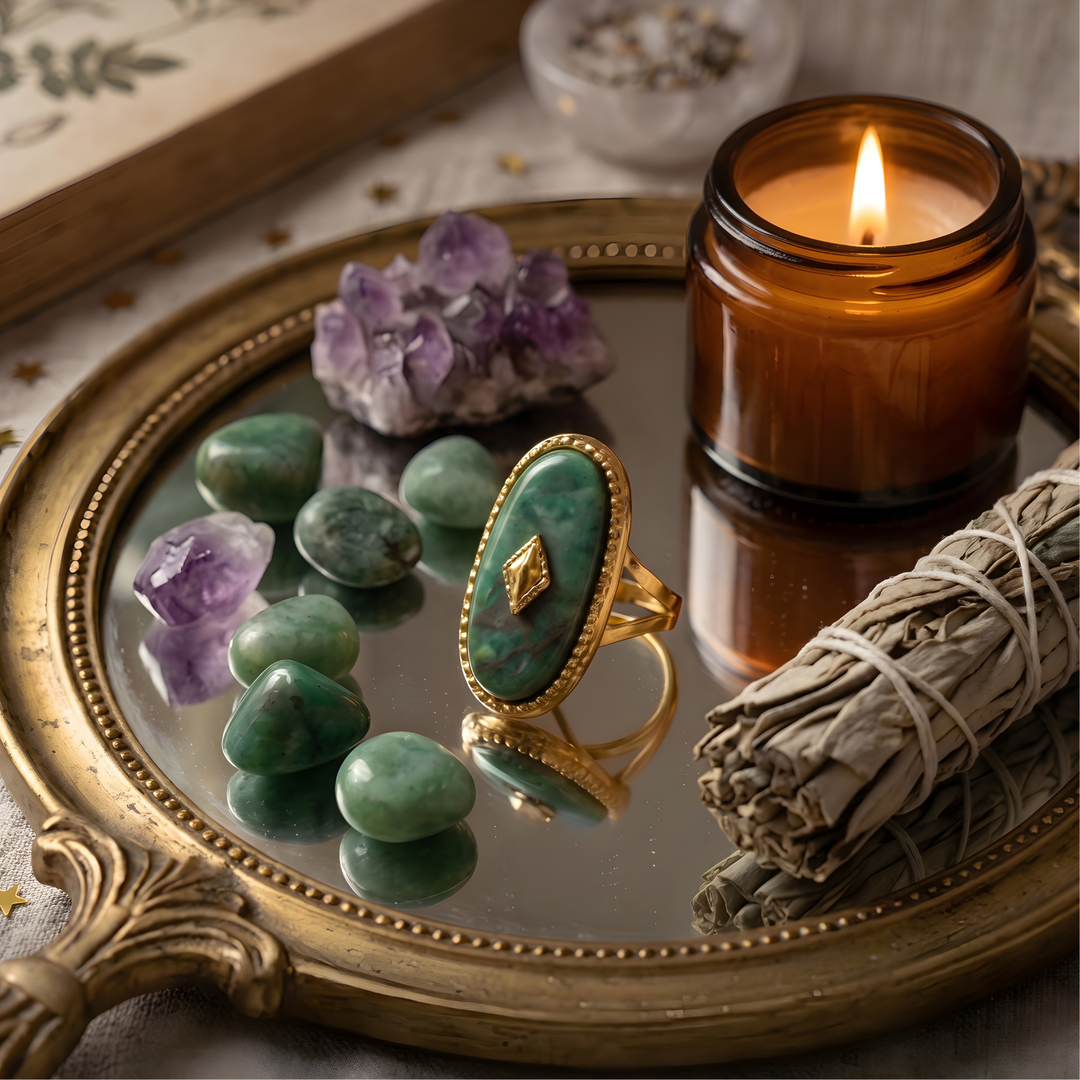 Bague Amulette Jade