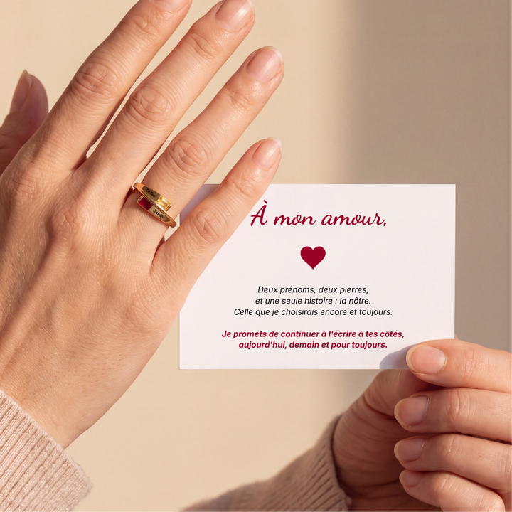 Bague Le Jour de Ton Arrivée – Personnalisée