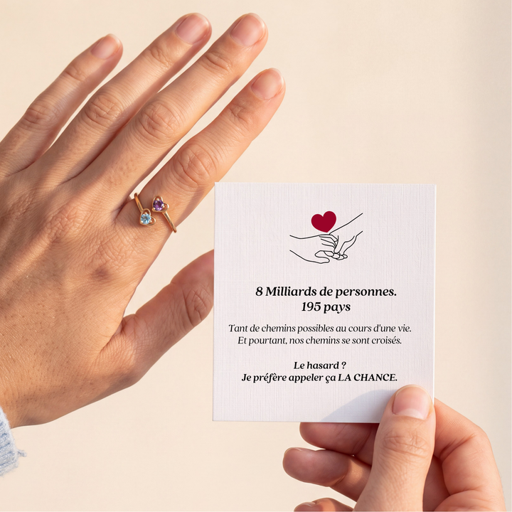Bague Deux Cœurs – Personnalisée