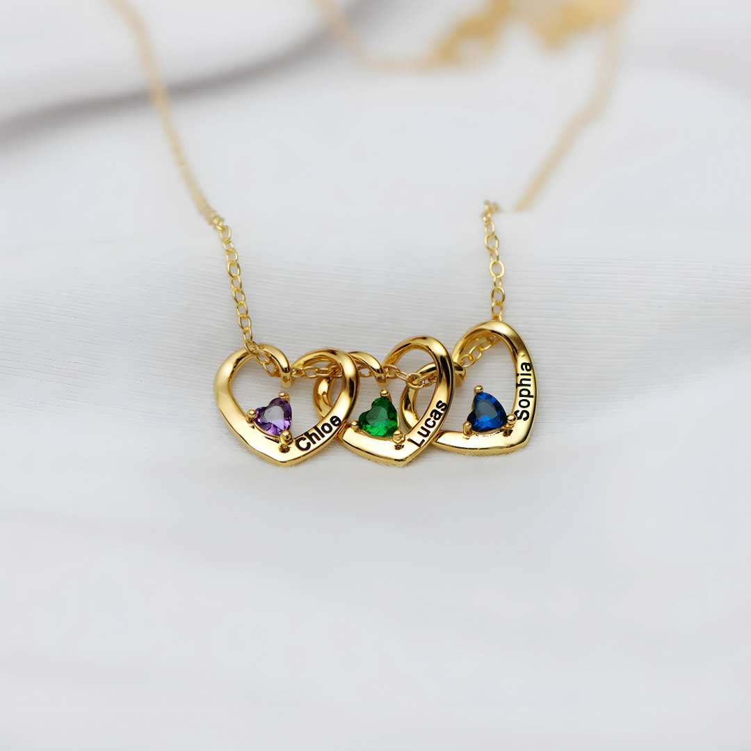 Collier Cœurs Reliés – Personnalisable