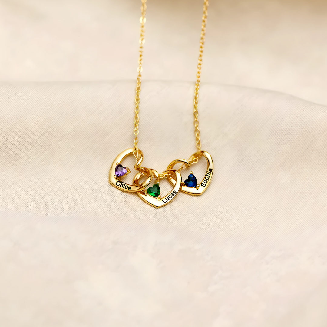Collier Cœurs Reliés – Personnalisable