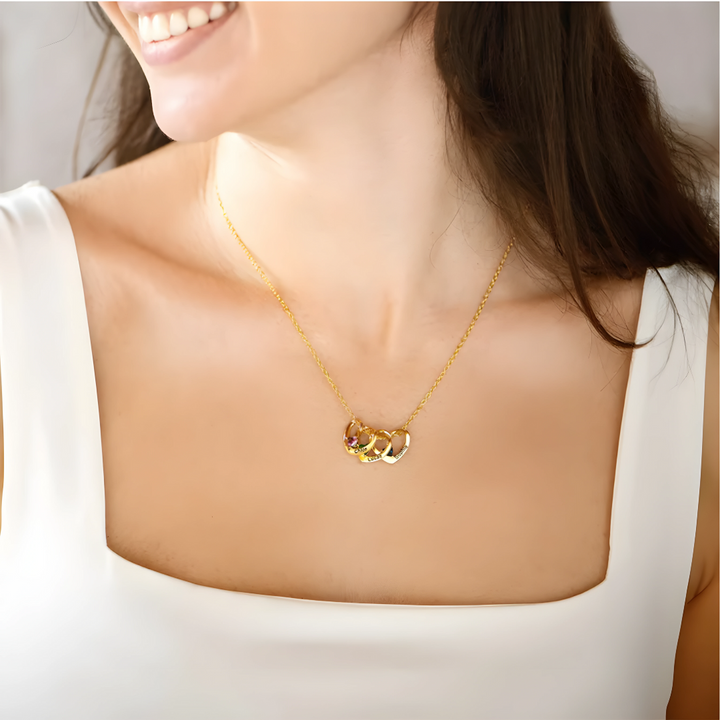 Collier Cœurs Reliés – Personnalisable