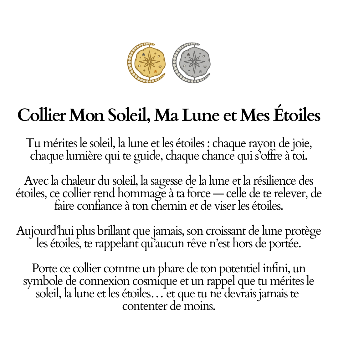 Collier Mon Soleil, Ma Lune et Mes Étoiles