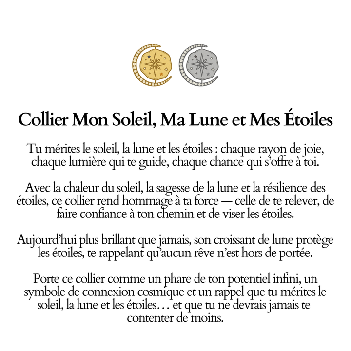 Collier Mon Soleil, Ma Lune et Mes Étoiles