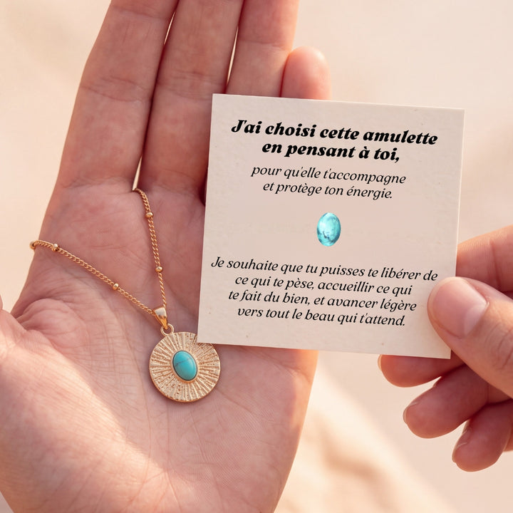 Collier « Protection Ancestrale » – Turquoise