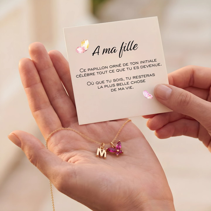 Collier Papillon de mon cœur