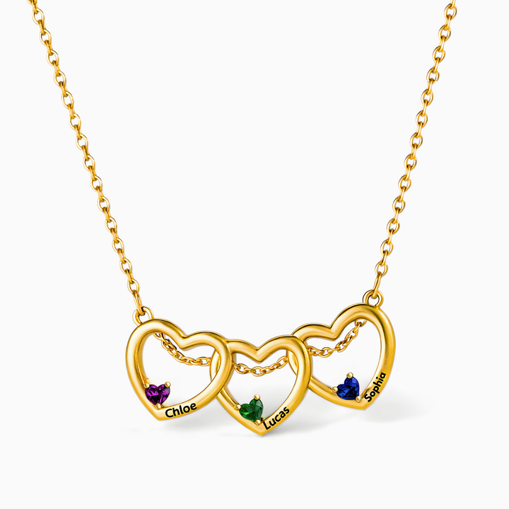 Collier Cœurs Entrelacés - À Ma Maman