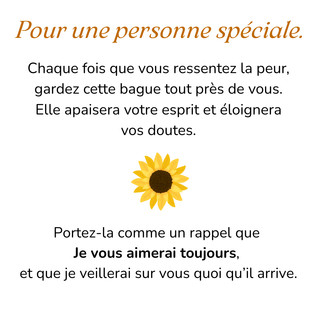 Bague Tournesol – Amour et Amitié