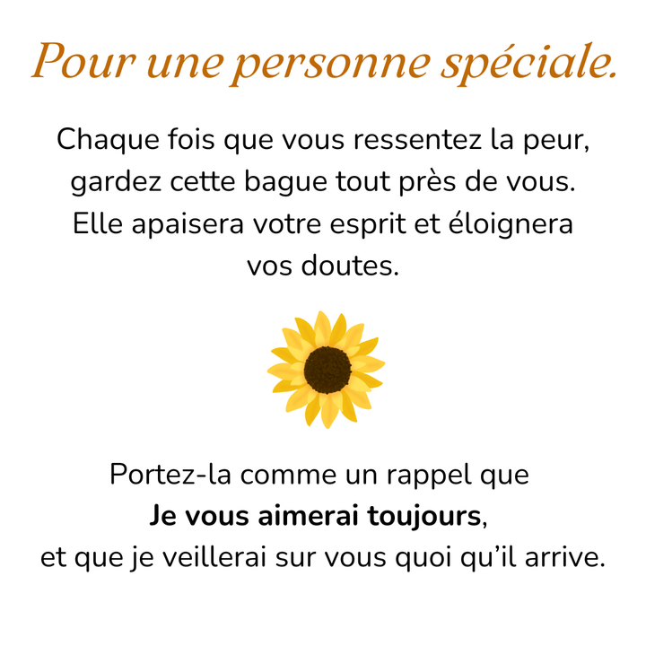 Bague Tournesol – Amour et Amitié