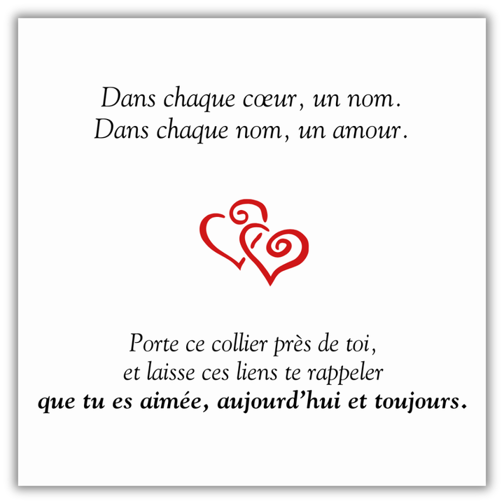 Collier Cœurs Reliés – Personnalisable