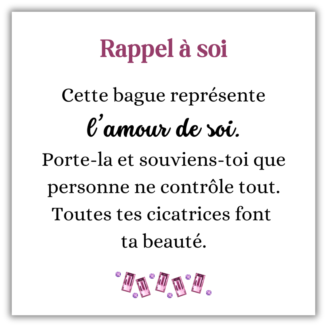 Bague Crystal Rosé
