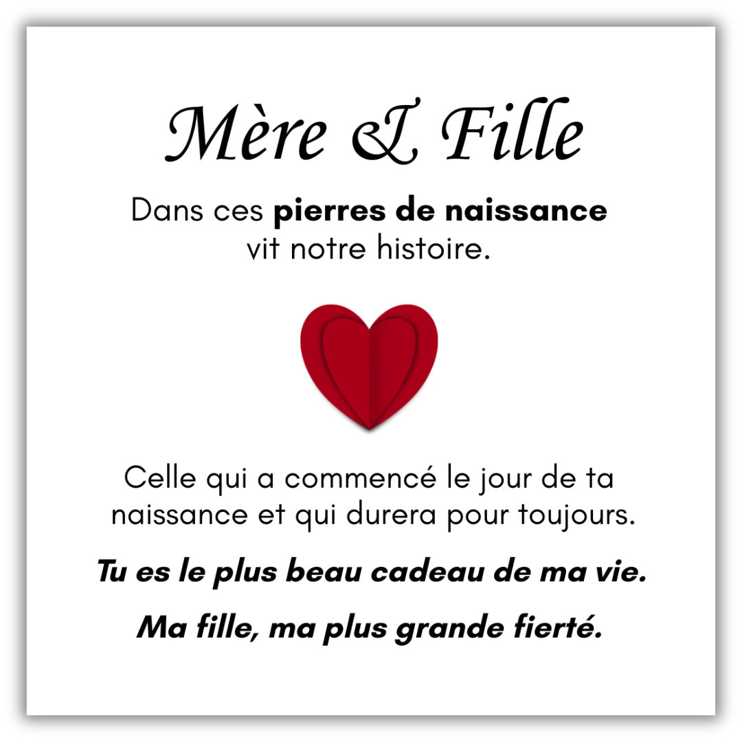 Bague Pierres de Naissance – Mère & Fille
