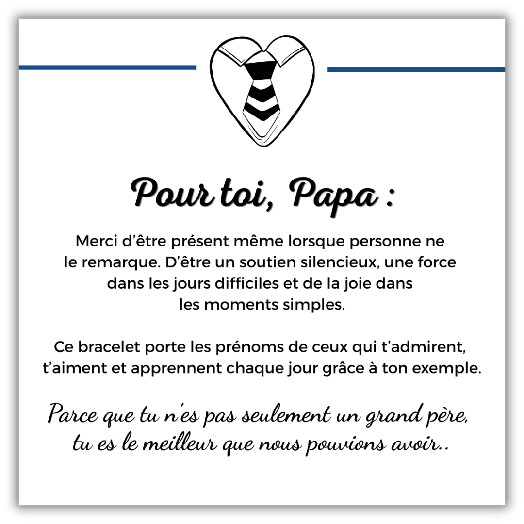 Bracelet Le Meilleur Papa – Personnalisable