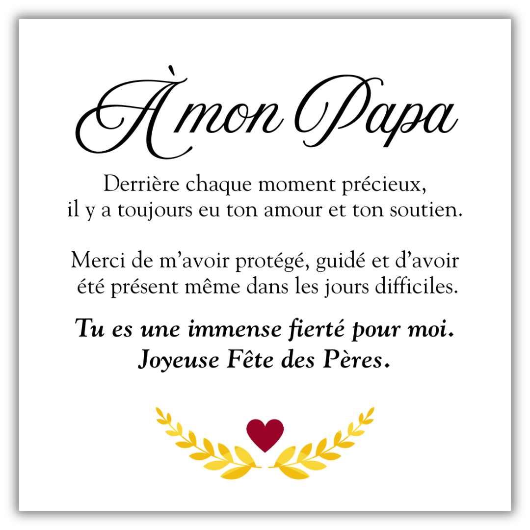 Bracelet Papa, Ma Fierté – Personnalisable