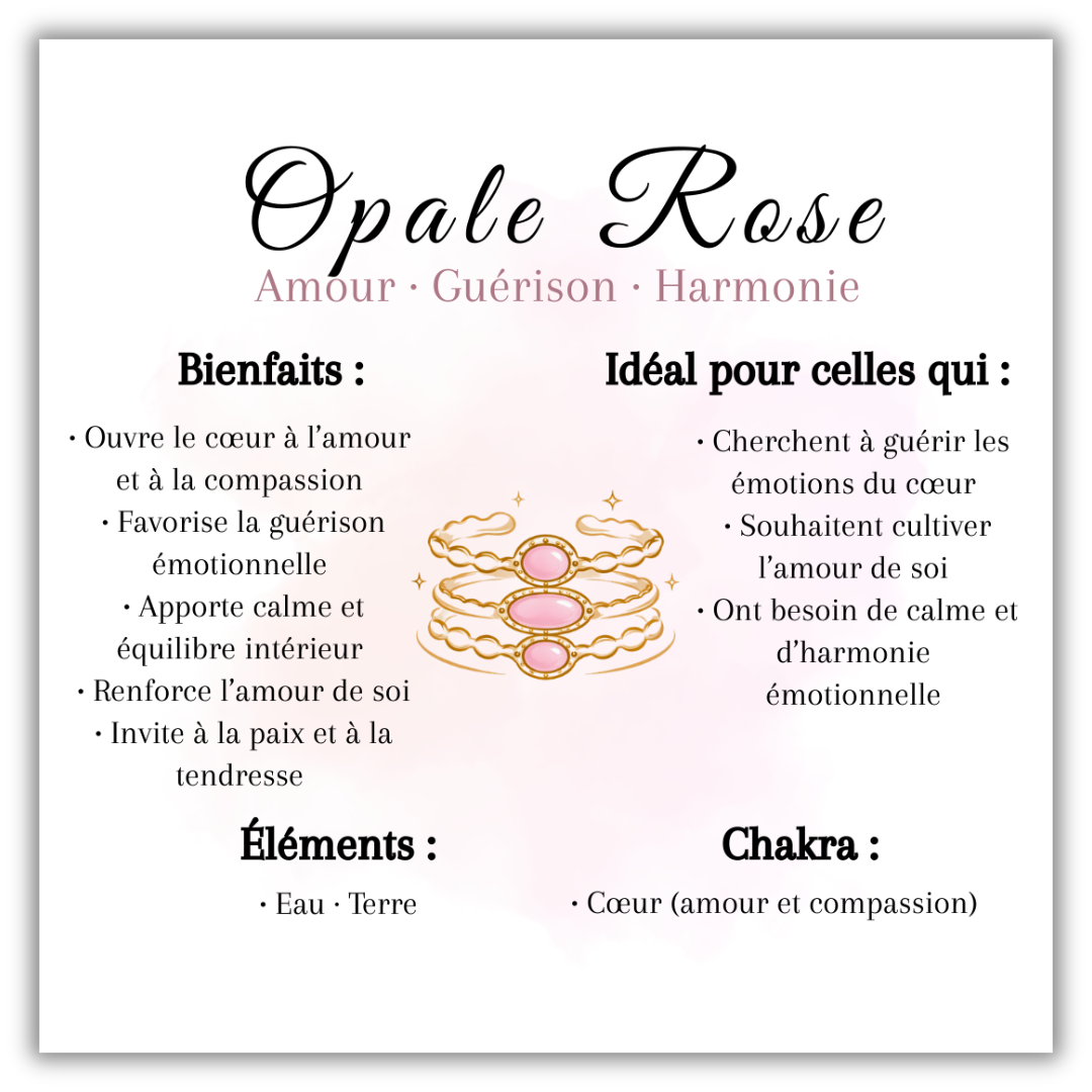 Bague Amulette Opale Rose