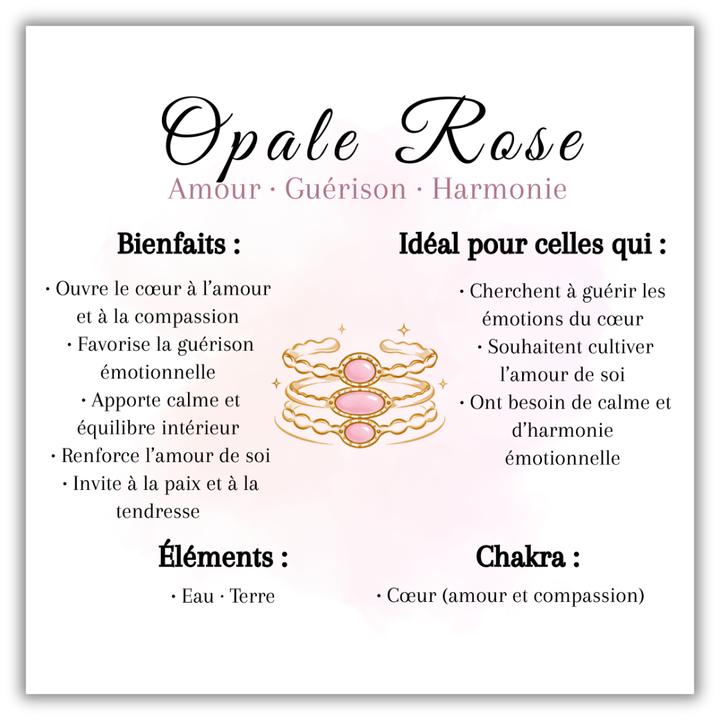 Bague Amulette Opale Rose