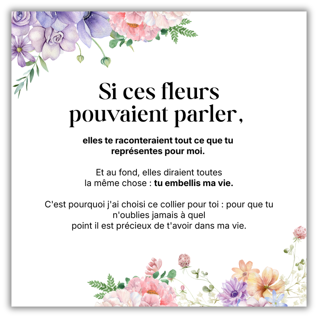 Collier Les fleurs de ta vie
