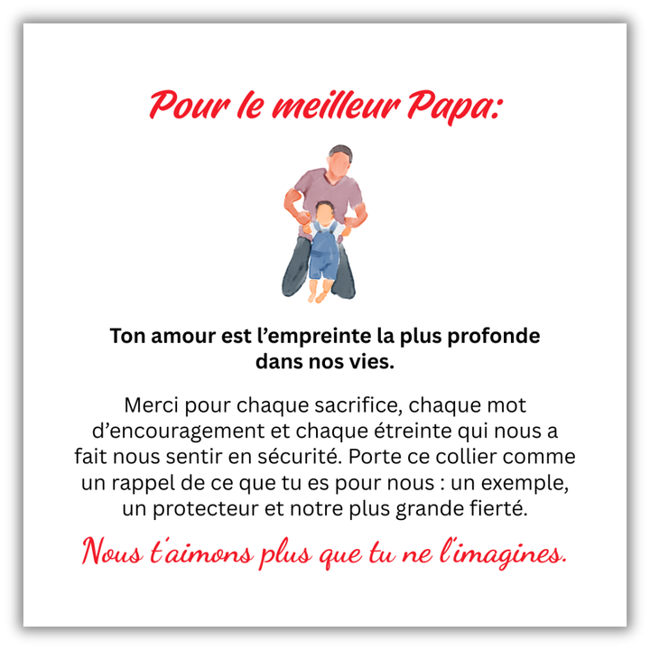 Collier Nous t’aimons Papa