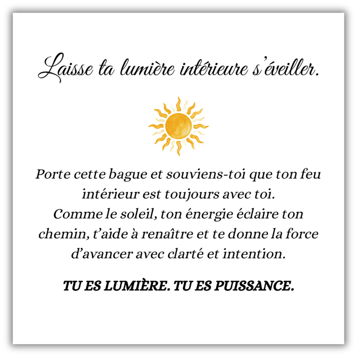 Bague Amulette – Soleil