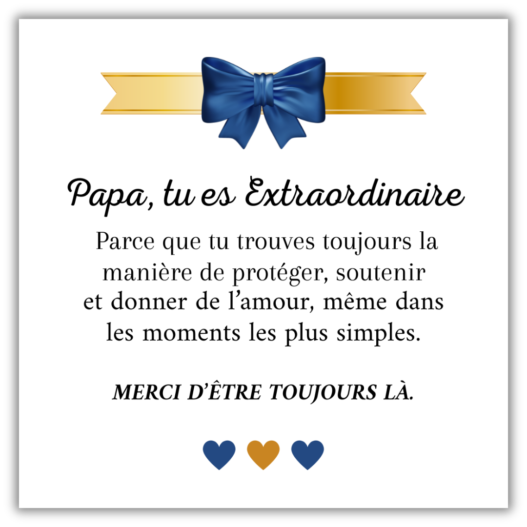 Bracelet Papa Extraordinaire – Personnalisable avec prénoms
