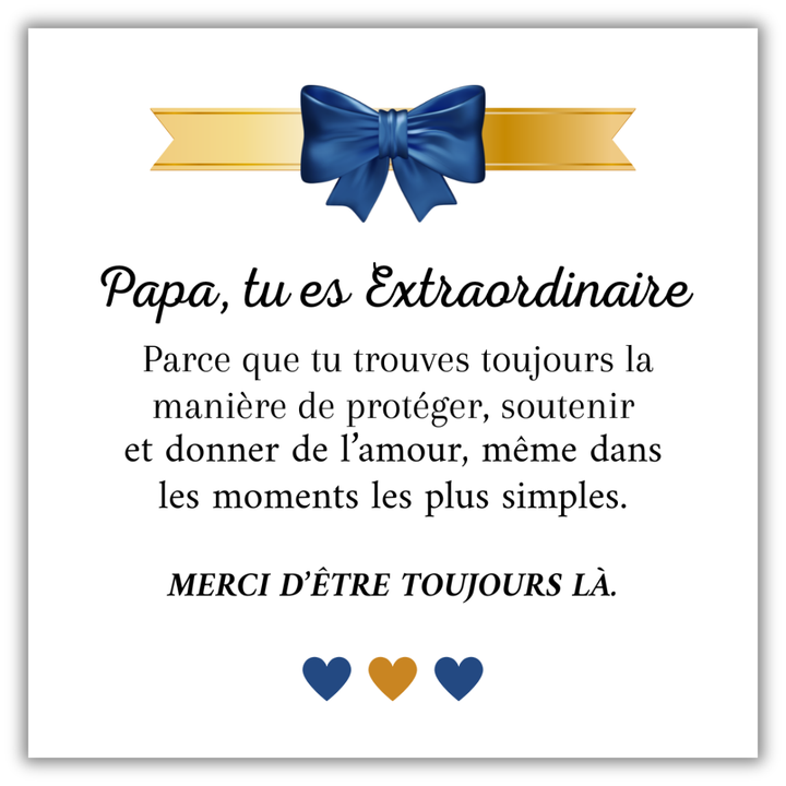 Bracelet Papa Extraordinaire – Personnalisable avec prénoms