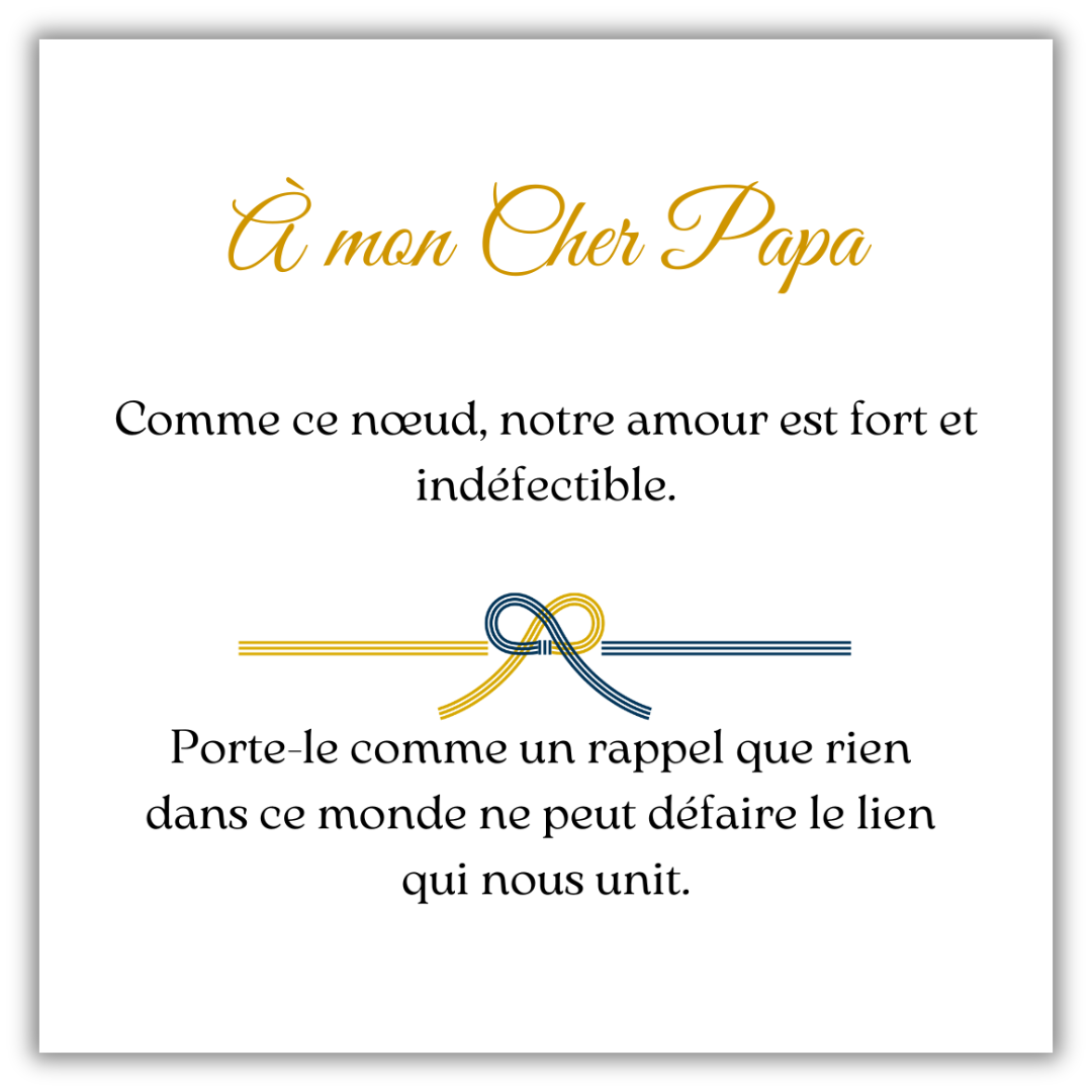 Bracelet Nœud Éternel – À mon Papa