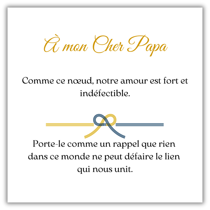 Bracelet Nœud Éternel – À mon Papa