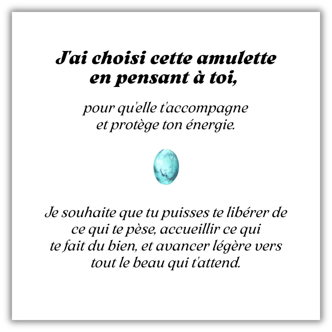 Collier « Protection Ancestrale » – Turquoise
