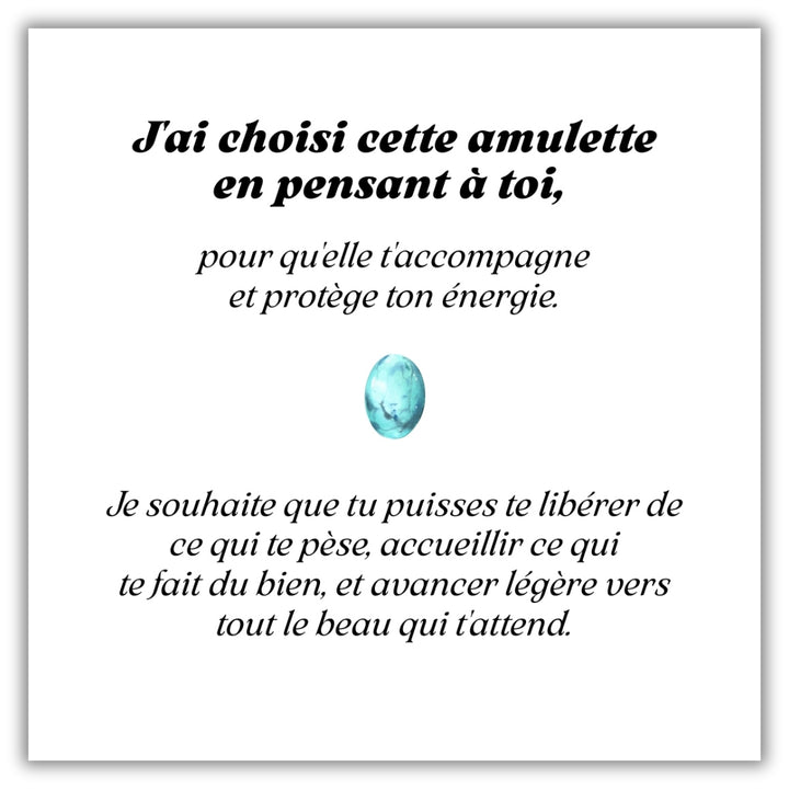 Collier « Protection Ancestrale » – Turquoise