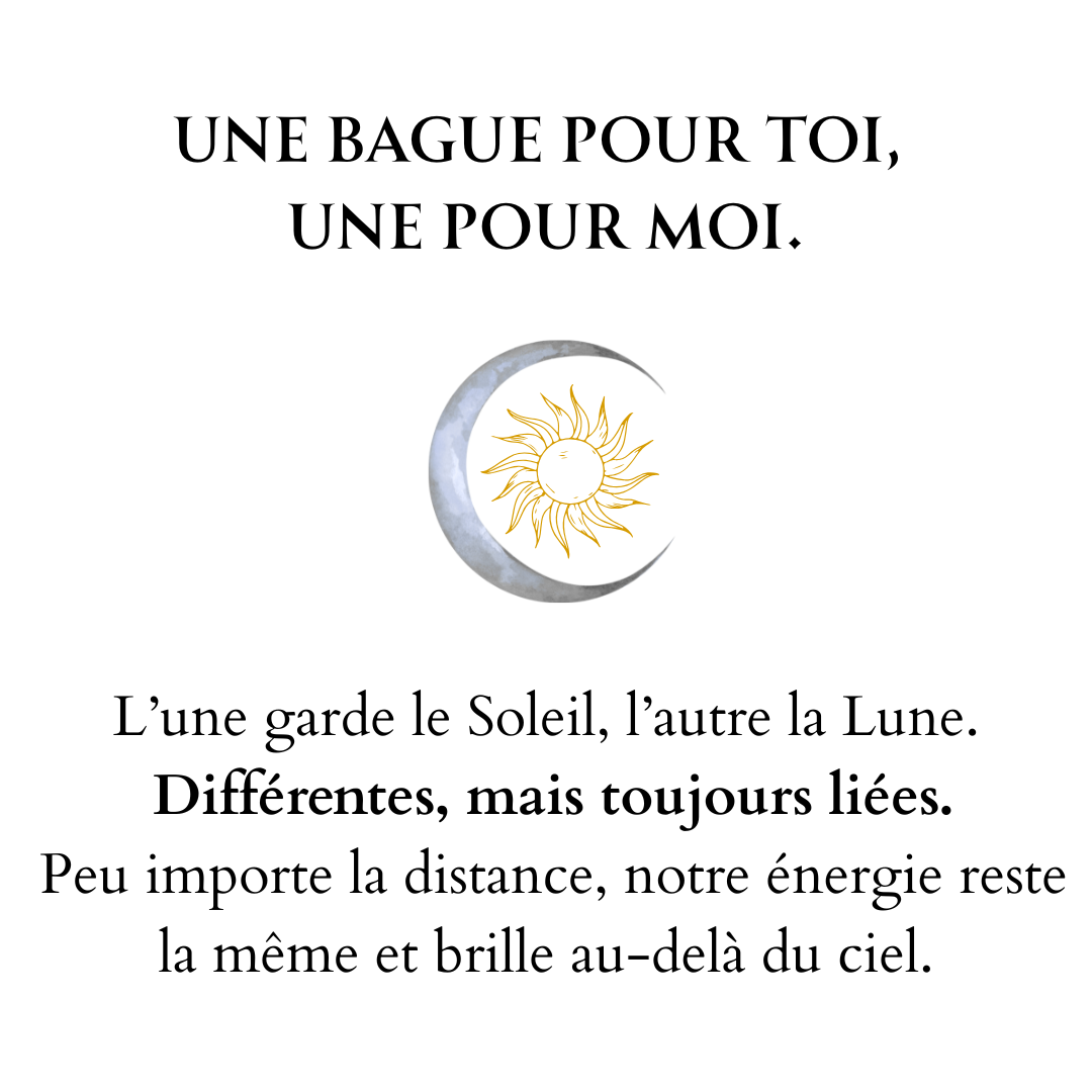 Set de Deux Bagues - Soleil & Lune