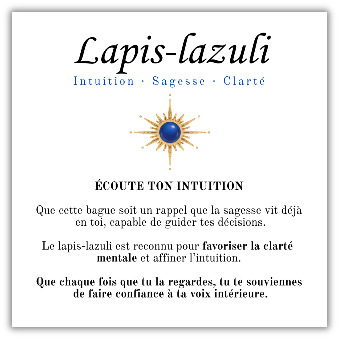 Bague Intuition – Lapis-Lazuli