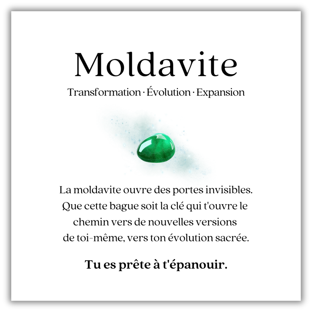Bague Amulette – Moldavite