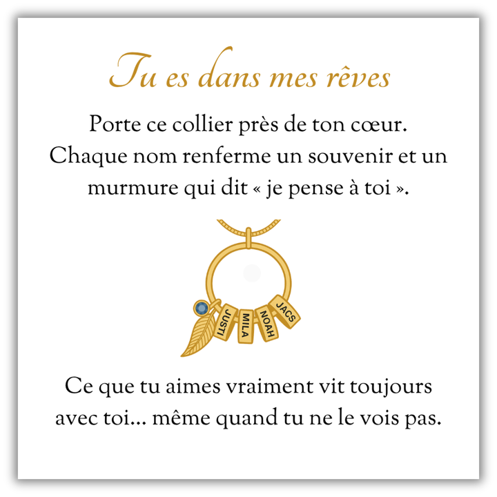 Collier Tu es dans mes Rêves