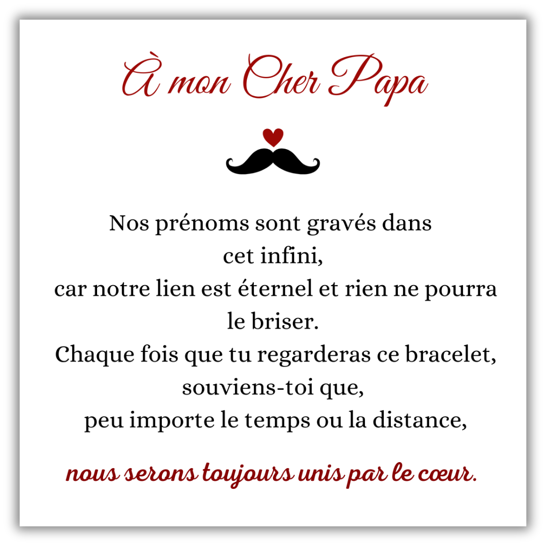 Bracelet Infini – Pour mon Papa