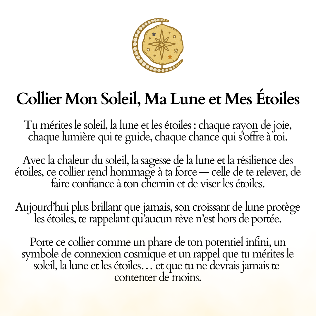Collier Mon Soleil, Ma Lune et Mes Étoiles