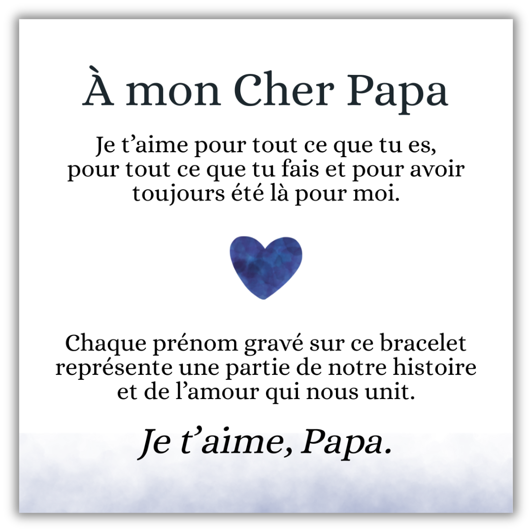 Bracelet Je T’aime, Papa