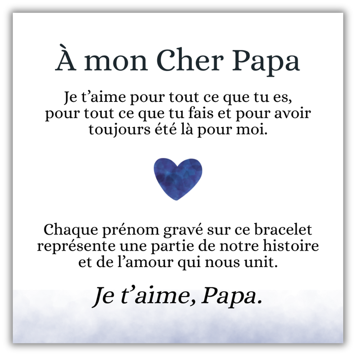 Bracelet Je T’aime, Papa
