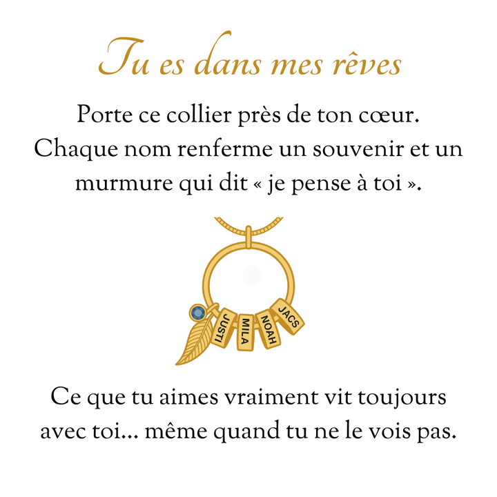Collier Tu es dans mes Rêves