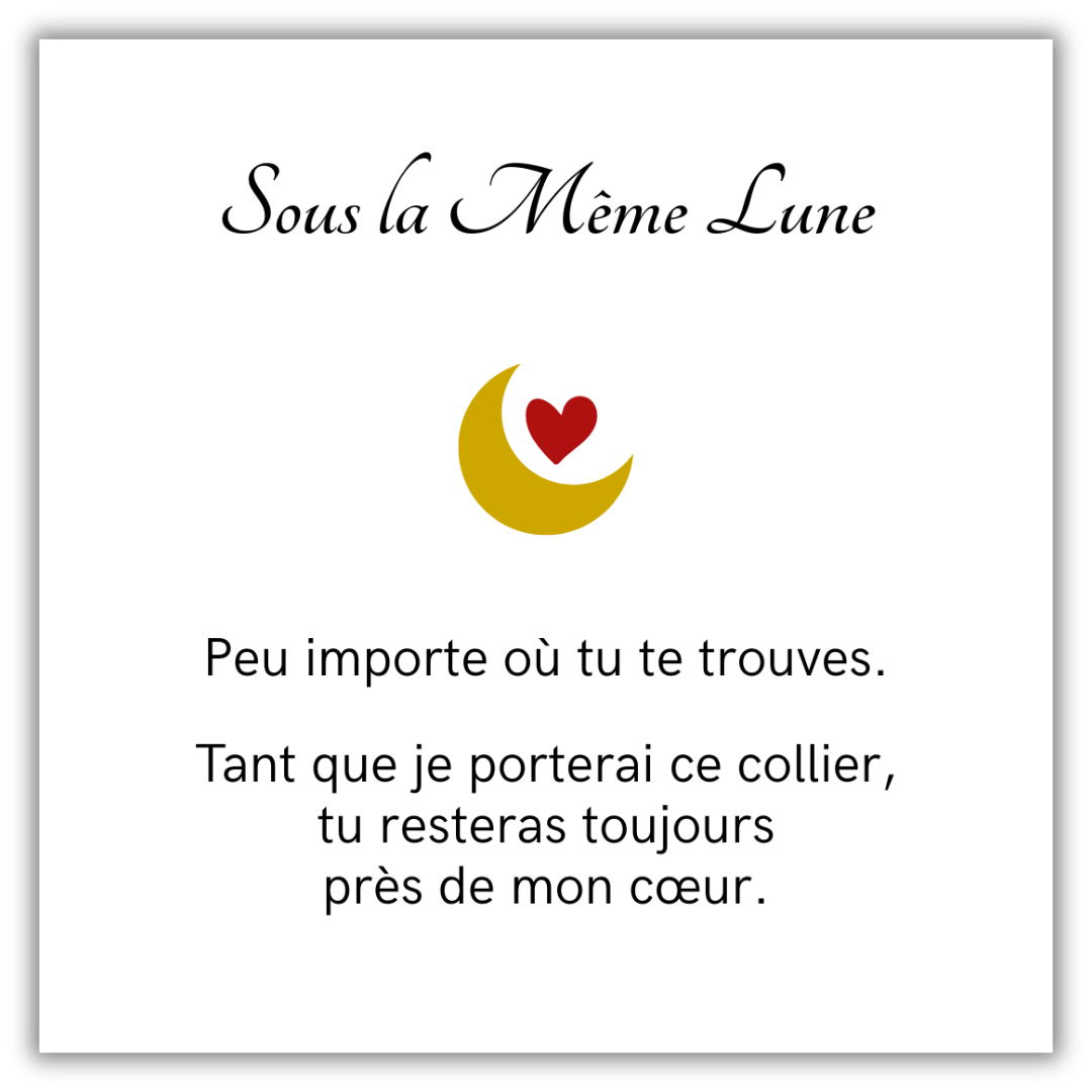 Collier Sous la Même Lune – Personnalisé