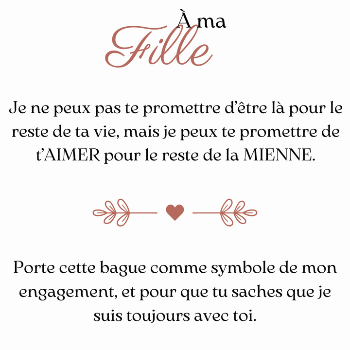 Bague Promesse Éternelle – À Ma Fille
