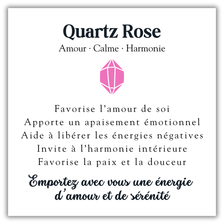 Bague Amulette – Quartz Rose
