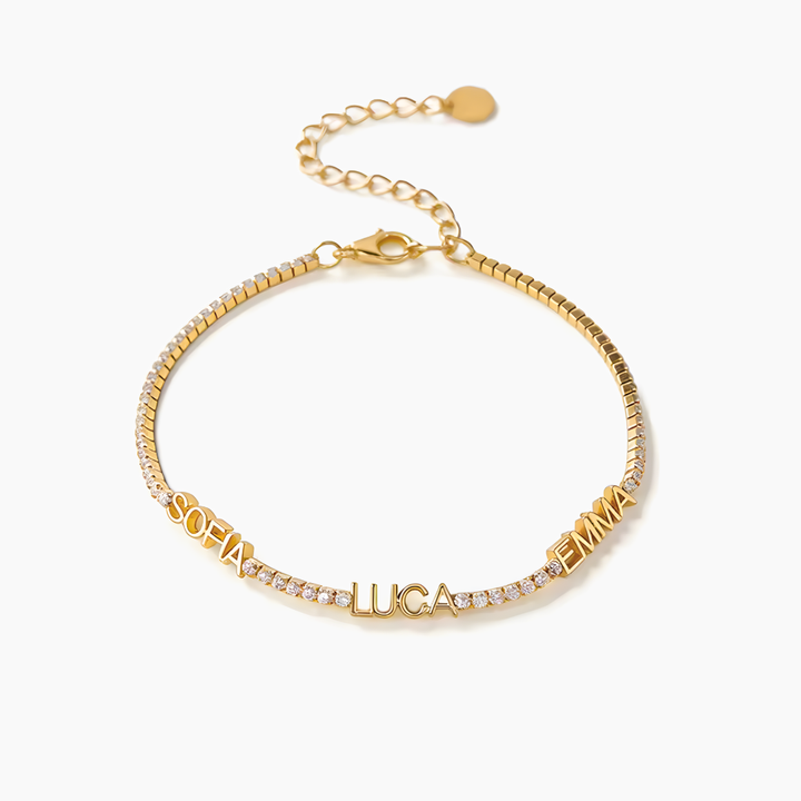 Bracelet Tennis – Personnalisé avec Prénoms