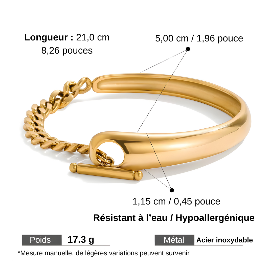 Bracelet Golden Asymétrique