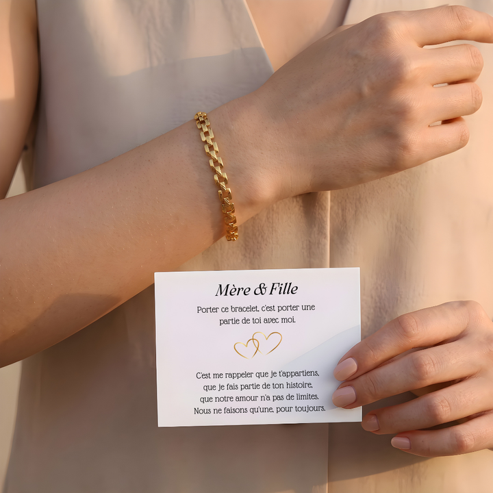 Bracelet Nœud Doré – Mère & Fille