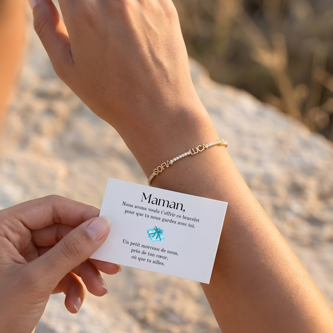 Bracelet Tennis – Personnalisé avec Prénoms