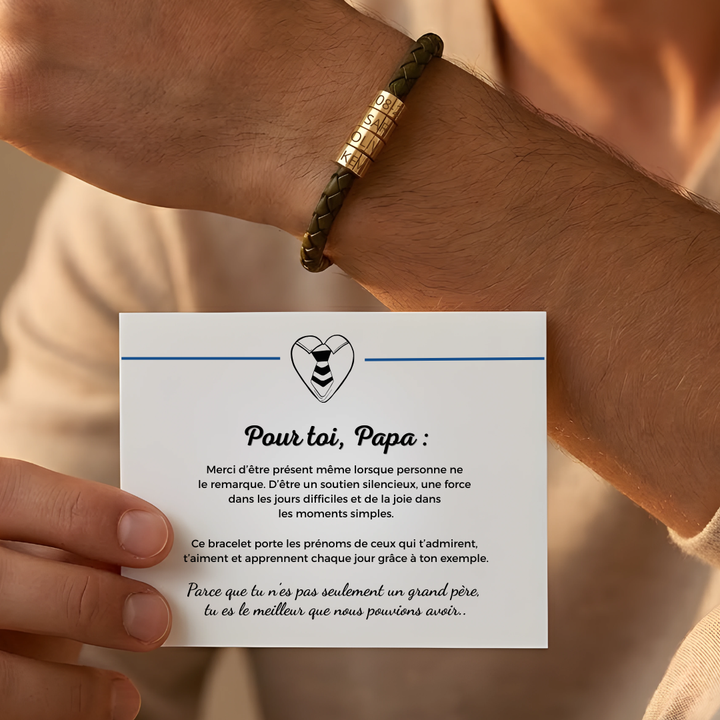 Bracelet Le Meilleur Papa – Personnalisable