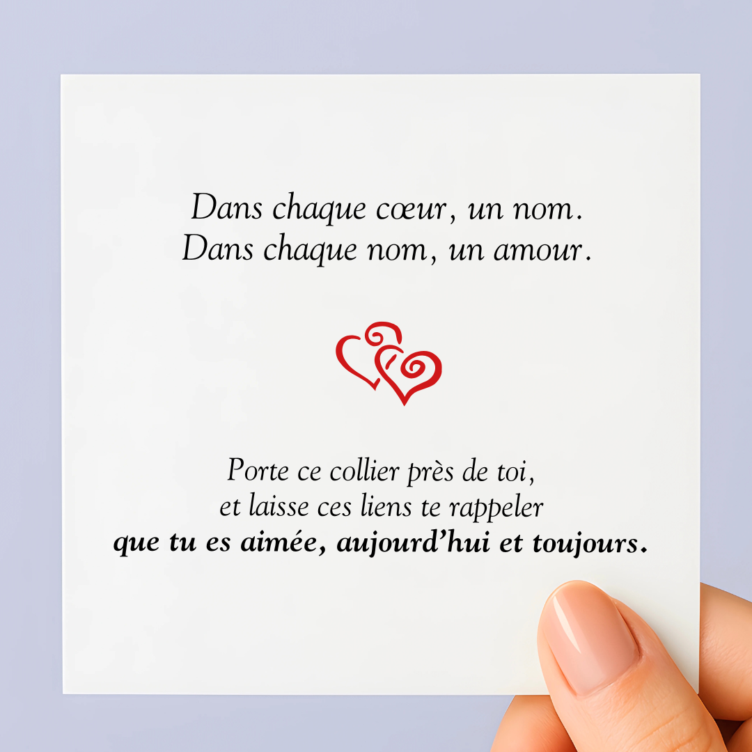 Collier Cœurs Reliés – Personnalisable